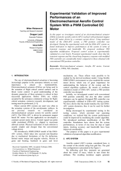 Experimental Validation of Improved Performances of an Electromechanical Aerofin Control System With a PWM Controlled DC Motor