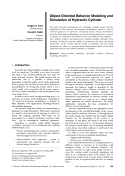Object-Oriented Behavior Modeling and Simulation of Hydraulic Cylinder