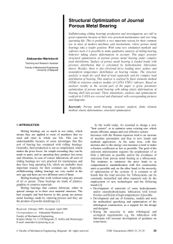 Structural Optimization of Journal Porous Metal Bearing