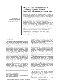 Magnetic Emission Technique in Assessing Dynamic Fracture Mechanics Parameters of Ductile Steel