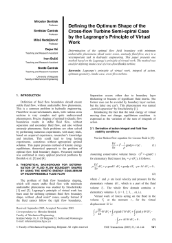 Defining the Optimum Shape of the Cross-flow Turbine Semi-spiral Case by the Lagrange&rsquo;s Principle of Virtual Work