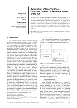 Automation of Ship-To-Shore Container Cranes: A Review of State-of-the-Art