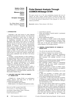 Finite Element Analysis Through Cosmos M/Design STAR