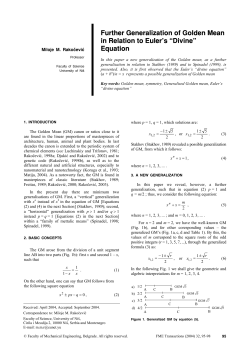 Further Generalization of Golden Mean in Relation to Euler s Divine Equation