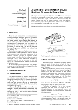 A Method for Determination of Axial Residual Stresses in Drawn Bars