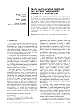 Spark Ignition Engine Part Load Fuel Economy Improvement: Numerical Consideration
