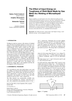 The Effect of Input Energy on Toughness of Weld Metal Made by Gas Metal Arc Welding of Microalloyed Steel