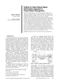 Outline of a New Feature Space Deformation Approach in Fuzzy Pattern Recognition