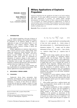 Military applications of explosive propulsion