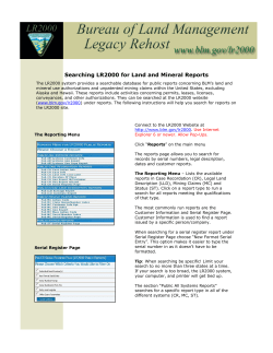 Searching LR2000 for Land and Mineral Reports