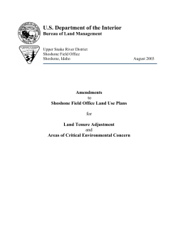 Shoshone Land Tenure Adjustment