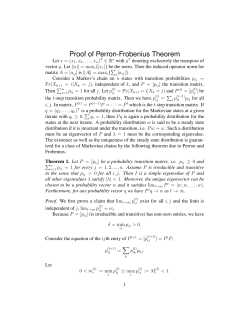 Perron-Frobenius Theorem