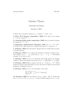 Number theory