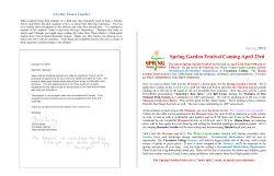 Spring Newsletter