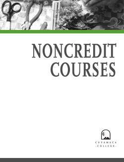135 - 143 Part 10 - Noncredit Courses
