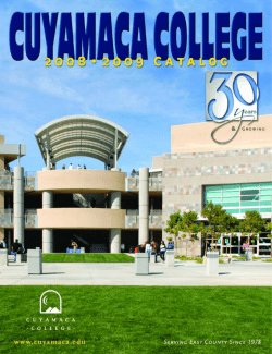 Introduction, President's Message, Update on new Facilities, Table of Contents, Academic Calendar, College & District Administration, and College History and Vision Pages