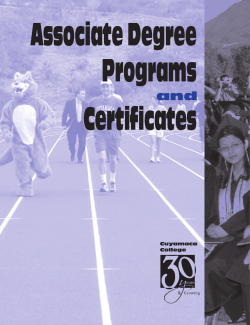 Link to the Associate Degree Programs and Certificates Pages.