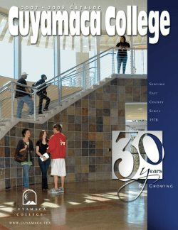 Link to Introduction, President's Message, Update on new Facilities, Table of Contents, Academic Calendar, College & District Administration, and College History and Vision Pages