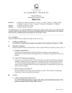 December 4 senate meeting minutes