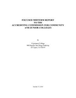 2010 Focus Midterm Report