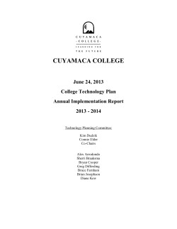 2013-14 Tech Plan - Annual Implementation Report