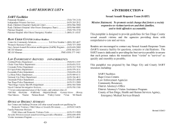Sexual Assault Response Team (SART)- Resource Guide