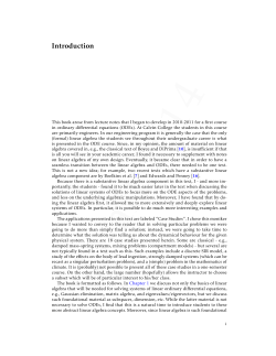 Linear algebra class notes