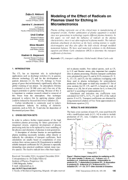Modeling of the Effect of Radicals on Plasmas Used for Etching in microelectronics