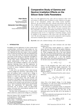 Comparative Study of Gamma and Neutron Irradiation Effects on the Silicon Solar Cells Parameters
