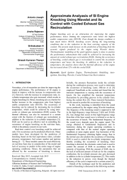 Approximate Analysis of SI Engine Knocking Using Wavelet and its Control with Cooled Exhaust Gas Recirculation