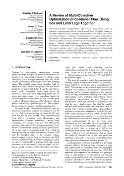 A Review of Multi-Objective Optimization of Container Flow Using See and Land Legs Together