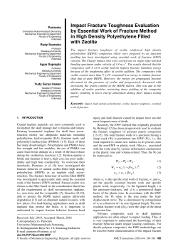 Impact Fracture Toughness Evaluation by Essential Work of Fracture Method in High Density Polyethylene Filled with Zeolite
