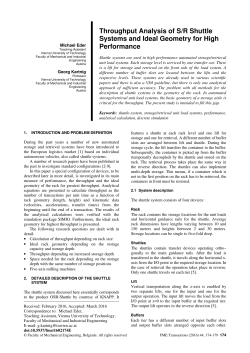 Throughput Analysis of S/R Shuttle Systems and Ideal Geometry for High Performance