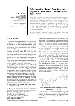 Determination of Joint Reactions in a Rigid Multibody System, Two Different Approaches