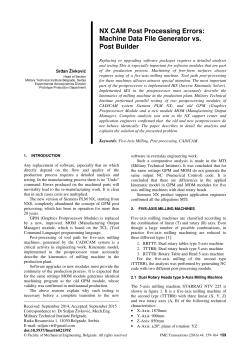 NX CAM Post Processing Errors: Machine Data File Generator vs. Post Builder