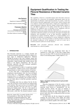 Equipment Qualification in Testing the Flexural Resistance of Bended Ceramic Tiles