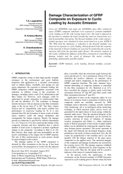 Damage Characterization of GFRP Composite on Exposure to Cyclic Loading by Acoustic Emission