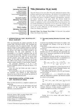 Template for manuscript