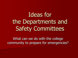 For Departments and Safety Committees