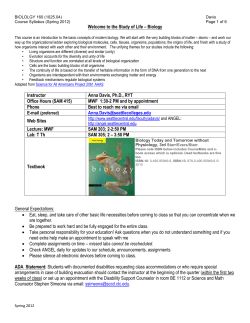 Bio160Syll Davis Spr2012