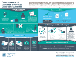 Consideration of Deferred Action for Childhood Arrivals