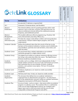 ctcLink glossary