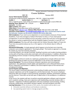 Syllabus of MIC 101 HYBRID