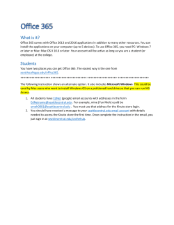 Free Microsoft Office 365 including Office 2013 Software