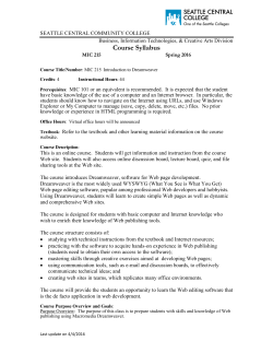 Syllabus of MIC 215