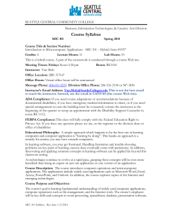 Syllabus of MIC 101 HYBRID