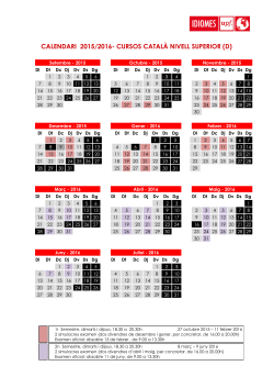 Calendari del curs