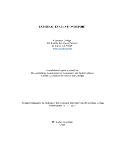 External Evaluation Report