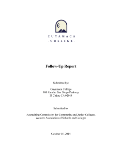 2014 Follow-Up Report
