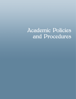 Part 6 - Academic Policies and Procedures - PDF opens in a new window